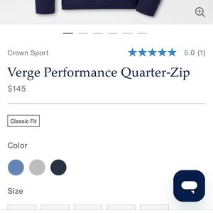 Peter Millar Verge Performance quarter zip XL